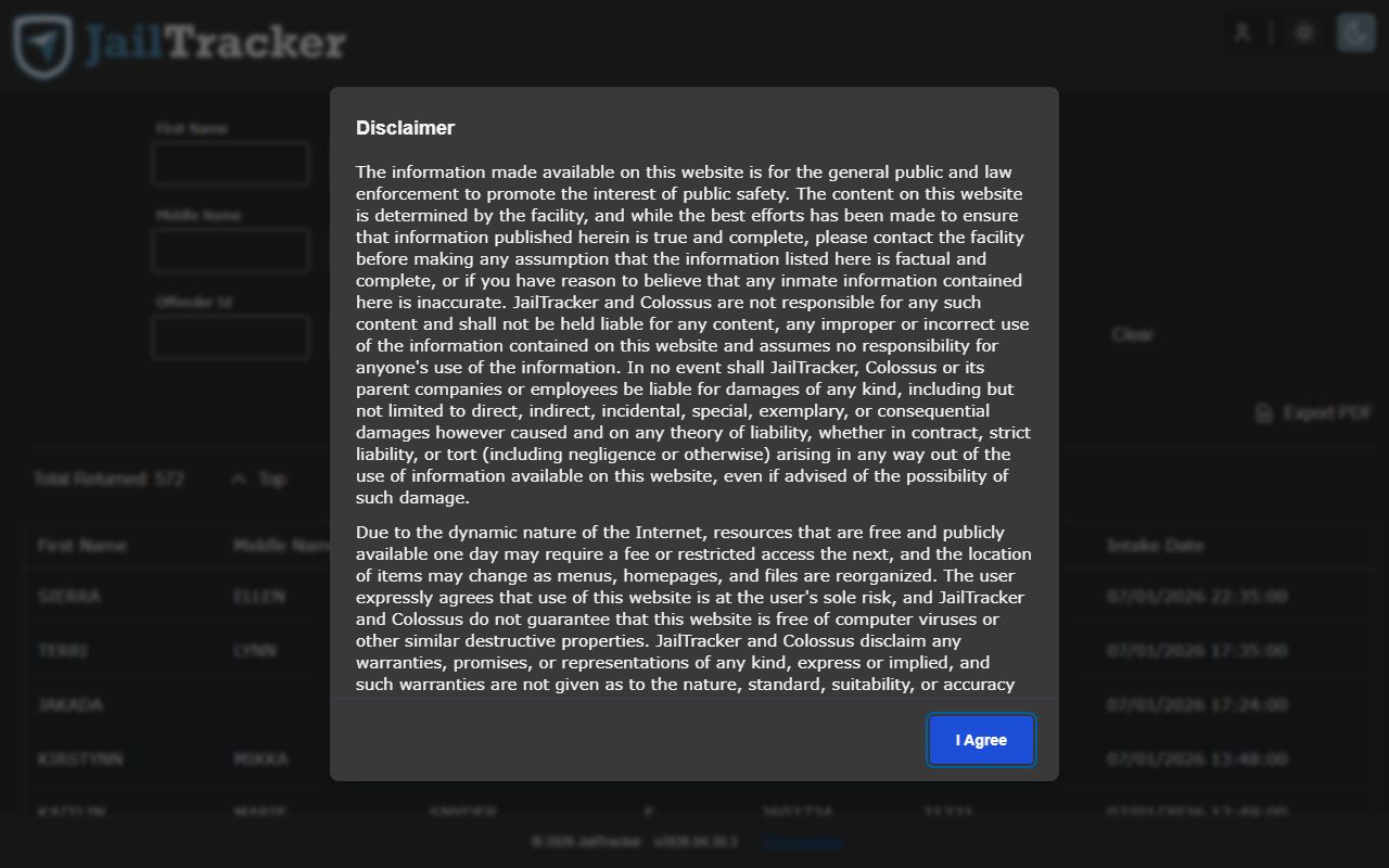 Harrisonburg City inmate population JailTracker roster search for Middle River Regional Jail